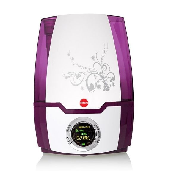 Luchtbevochtiger ELDOM - 5,2l - 30W - 4 niveaus - paars, wit