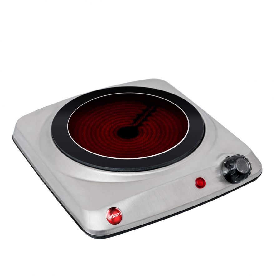 Keramische kookplaat - 1 pits - Ø 14cm - 1200W - RVS