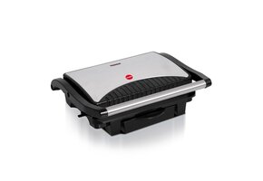 Contactgrill - toaster - 1000W - anti-aanbaklaag - RVS
