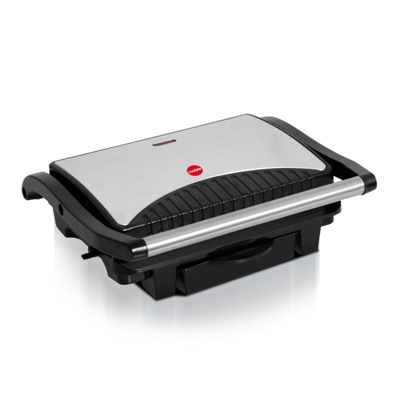 Contactgrill - toaster - 1000W - anti-aanbaklaag - RVS