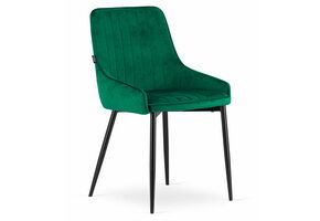 Velvet eetkamerstoel MONZA - set van 3 kuipstoelen - groen