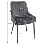 Velvet eetkamerstoel MONZA - set van 3 kuipstoelen - groen