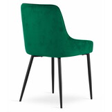 Velvet eetkamerstoel MONZA - set van 3 kuipstoelen - groen