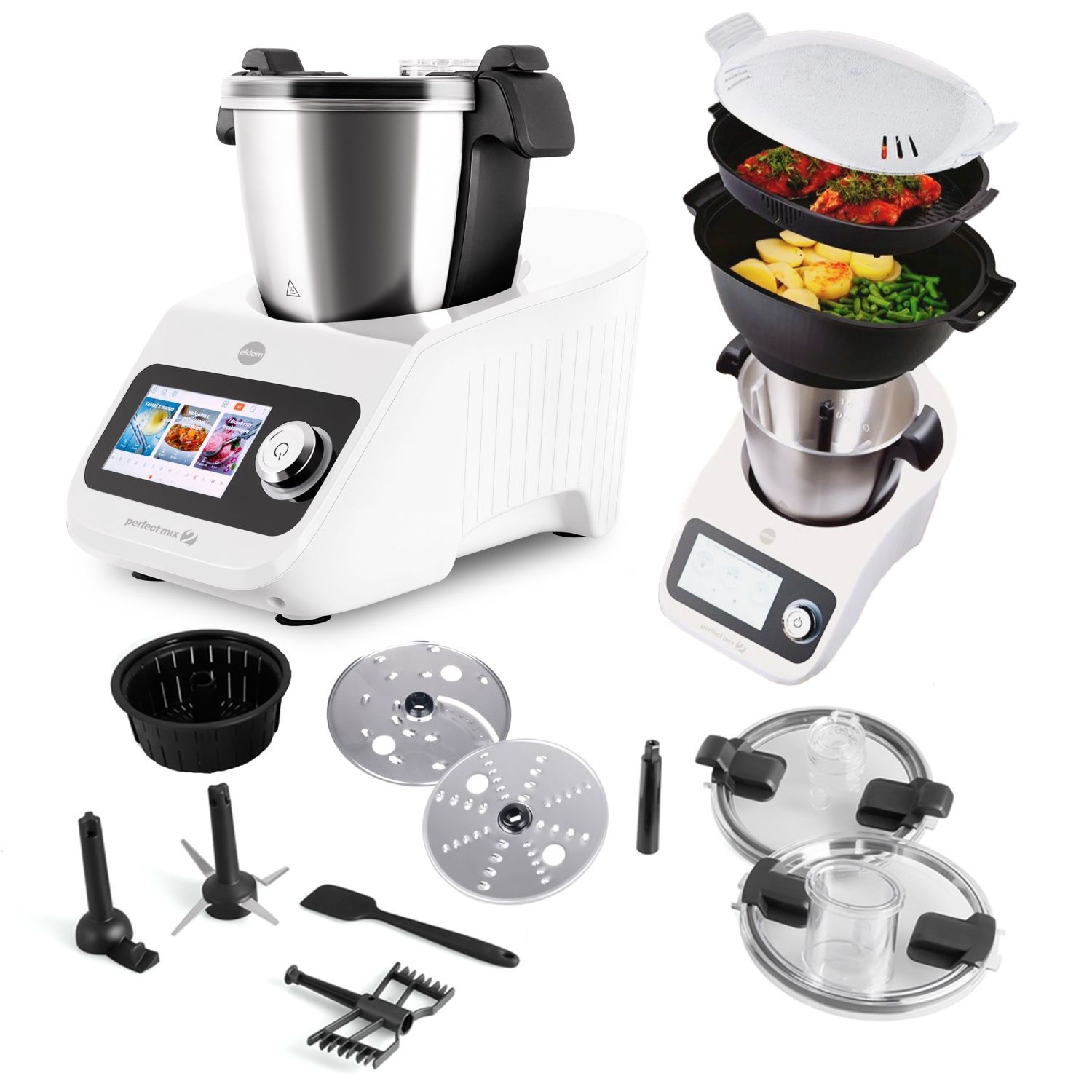 Keukenmachine - met stoomkoker en keukenweegschaal - Wi-Fi