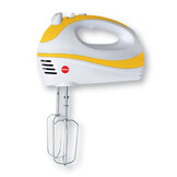 Handmixer - 300W - 5 snelheden - met garden en deeghaken - geel