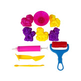 Kinetisch zand - 4 kleuren - met onderlegger en 53 accessoires