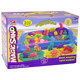 Kinetisch zand - 4 kleuren - met onderlegger en 53 accessoires