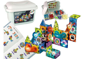 Knikkerbaan met lichtgevende knikker - 30x20x18cm - magnetisch