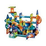 Knikkerbaan - magnetische blokken - 110 delig - met licht