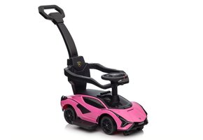 Loopauto - 1 jaar - met duwstang - Lamborghini - roze