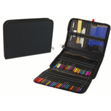 Kleurpotloden - tekenset - 95 delig - met etui - 30x22x5cm