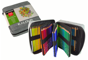 Kleurpotloden - tekenset - 132 delig - met etui - 21x21x7cm