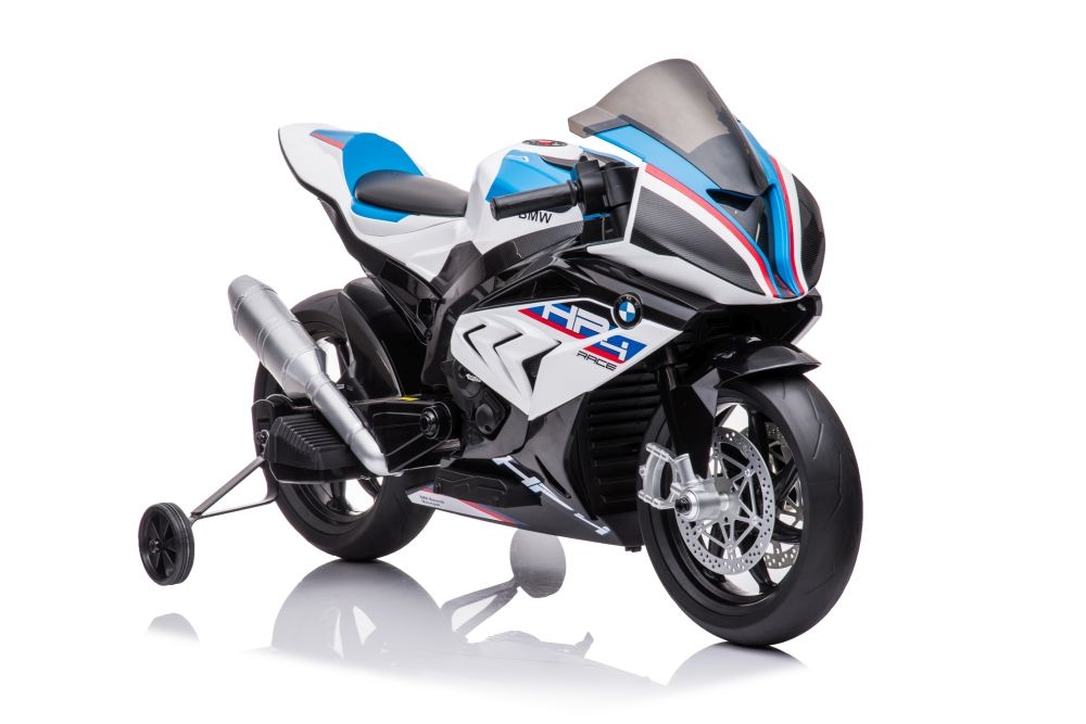 Kindermotor - BMW HP4 Race - 119x68x73cm - tot 6 km/u - wit
