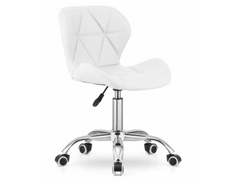 Bureaustoel AVOLA - ergonomisch - eco-leer - verstelbaar - wit
