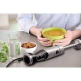 Staafmixer - 1000W - 5 niveaus - met turbo-functie - zwart zilver