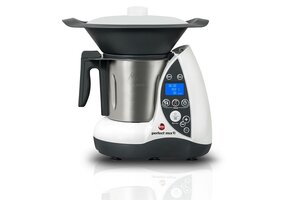 Stoomkoker - groente stomer - 2L - 1500W - RVS - wit zwart