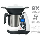 Stoomkoker - groente stomer - 2L - 1500W - RVS - wit zwart