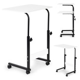 Laptoptafel - bijzettafel bank - verstelbaar - 43x39x83cm - wit