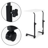 Laptoptafel - bijzettafel bank - verstelbaar - 43x39x83cm - wit