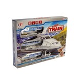 Treinbaan - 21x5x5,5cm - licht- en geluids effecten - blauw wit