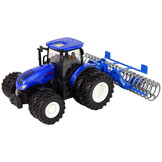 Bestuurbare trekker - R/C tractor - 18x16x13cm - blauw zwart