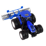 Bestuurbare trekker - R/C tractor - 18x16x13cm - blauw zwart