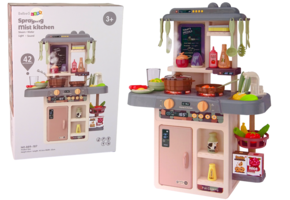 Kinderkeuken - 63x45,5x22cm - licht- en geluidseffectten - roze