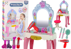 Kaptafel kind - met spiegel - 82x40x25cm - kleurrijk