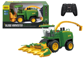 Bestuurbare trekker - R/C oogstmachine - 26x20x12cm - groen