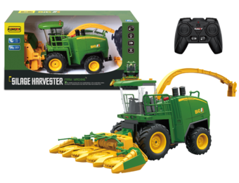 Bestuurbare trekker - R/C oogstmachine - 26x20x12cm - groen