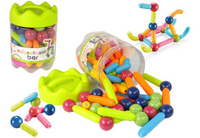 Magnetische bouwstenen - set van 64 XL blokken - kleurrijk