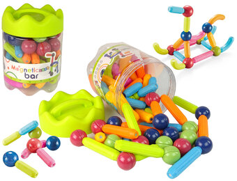 Magnetische bouwstenen - set van 64 XL blokken - kleurrijk