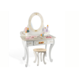 Kaptafel kind - met spiegel - 60x26x90cm - hout - wit