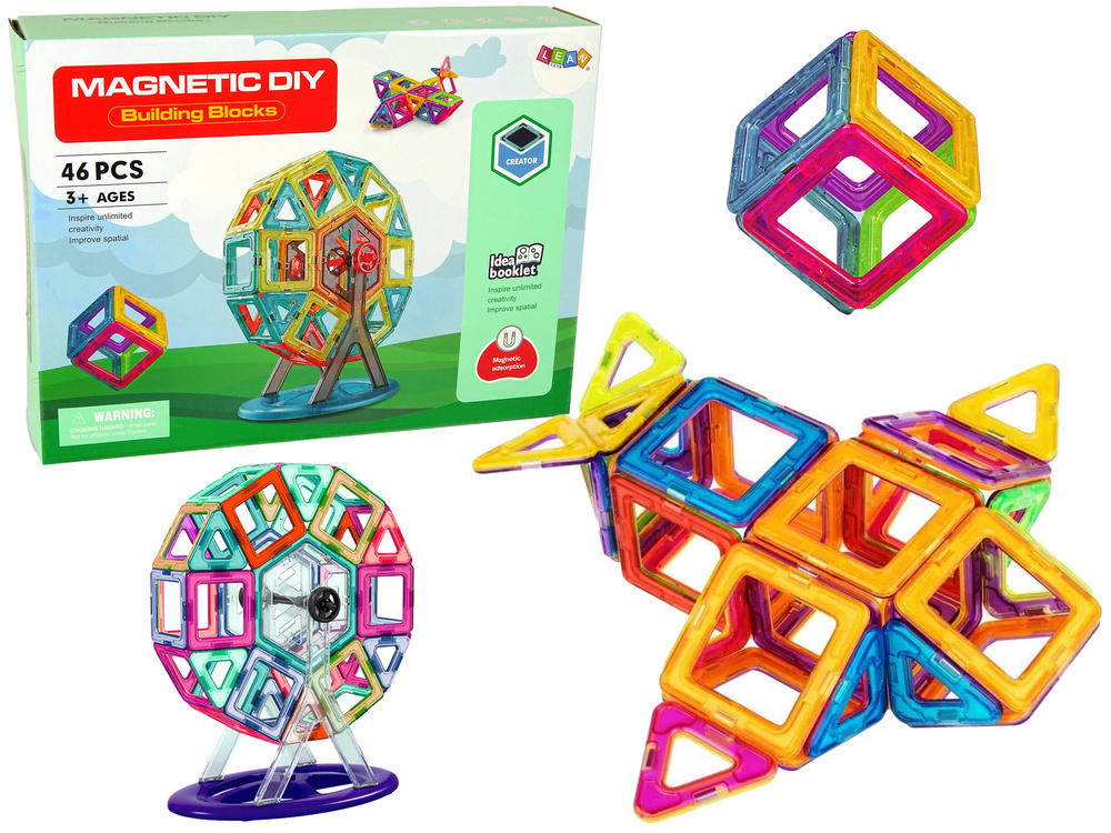 Magnetische bouwstenen - set van 46 blokken - magnetisch speelgoed