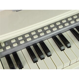 Kinderpiano - 31x18x10cm - met microfoon - creme kleur