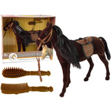 Speelgoed paard - 44x37x11 cm - met accessoires - bruin