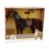 Speelgoed paard - 44x37x11 cm - met accessoires - bruin