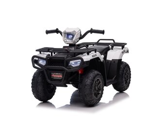 Elektrische quad - 88x46x51cm - tot 3,5km/u - wit zwart