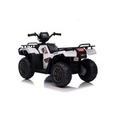 Elektrische quad - 88x46x51cm - tot 3,5km/u - wit zwart