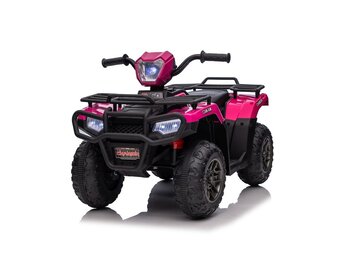 Elektrische quad - 88x46x51cm - tot 3,5km/u - roze zwart