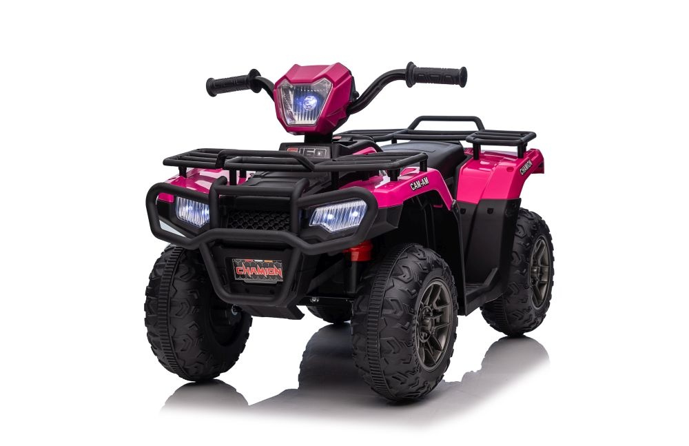 Elektrische quad - 88x46x51cm - tot 3,5km/u - roze zwart