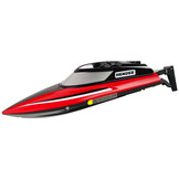 Bestuurbare boot - speedboot - 20-25 km/u - R/C - rood, zwart