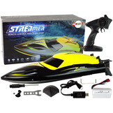 Bestuurbare boot - speedboot - 35 km/u - R/C - 2,4G - geel, zwart