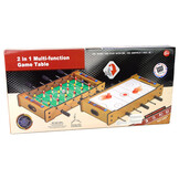 Tafelvoetbal - airhockey - 60,5x51x10cm - 2in1