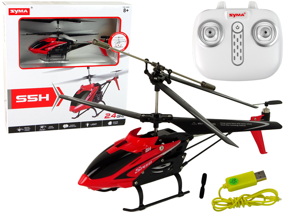 Bestuurbare helikopter - R/C helikopter - 19x19x10cm - rood