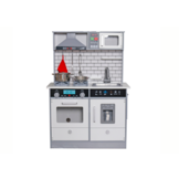 Kinderkeuken - 93x65x30cm - Lara houten keuken - grijs