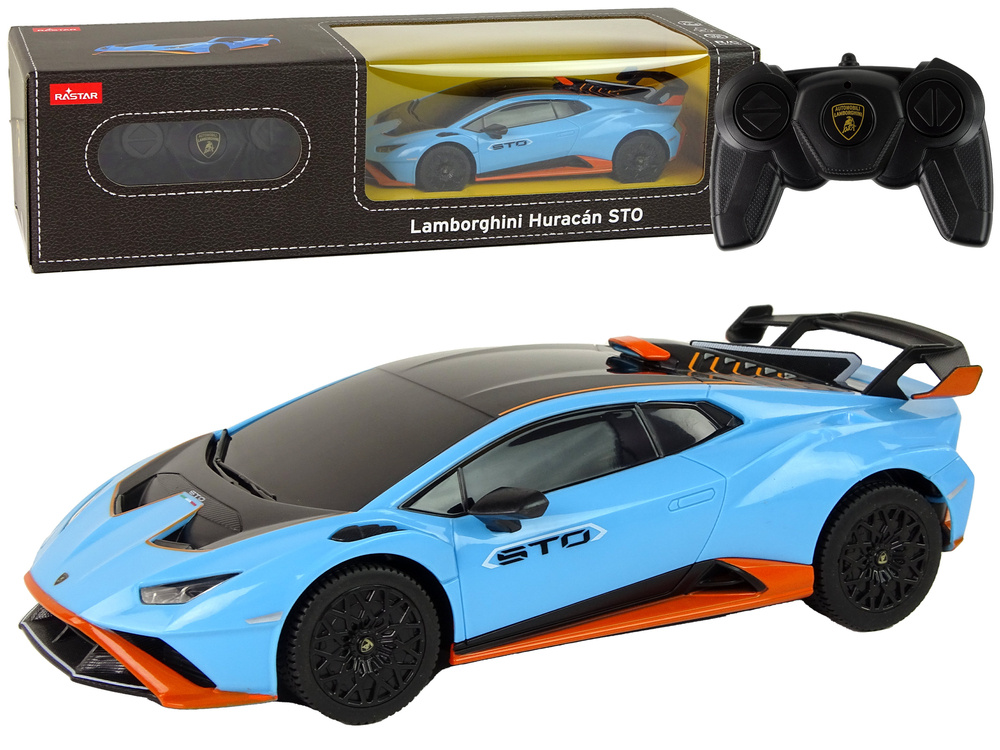 Bestuurbare auto - Lamborghini Huracan﻿ - 19x5x8cm - blauw