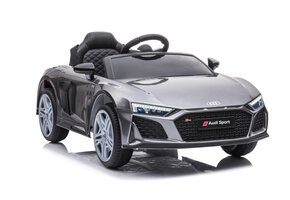 Elektrische kinderauto - Audi R8 - R/C - 3-6km/u - zilver