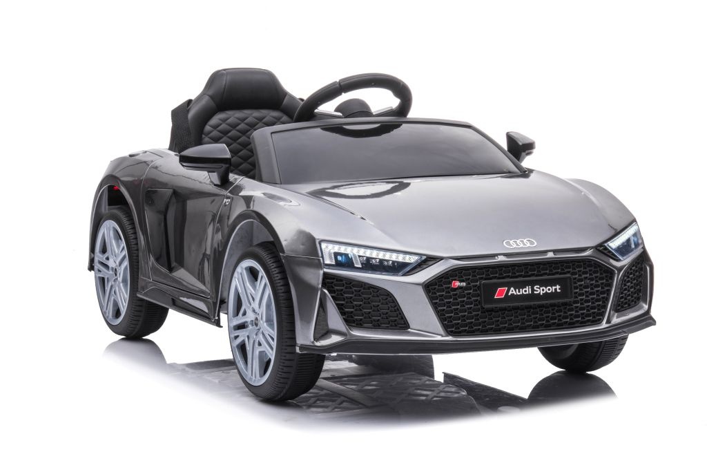 Elektrische kinderauto - Audi R8 - R/C - 3-6km/u - zilver