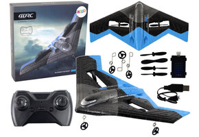 RC vliegtuig - 0,5m/sec - 80-120m bereik - blauw zwart